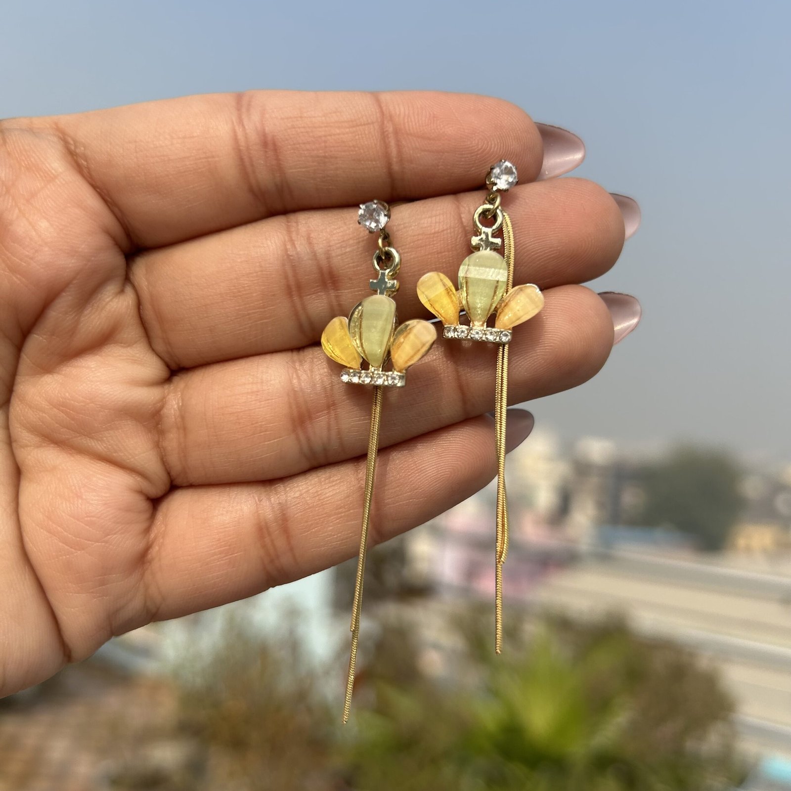 Sunset Petal Dangle Earrings