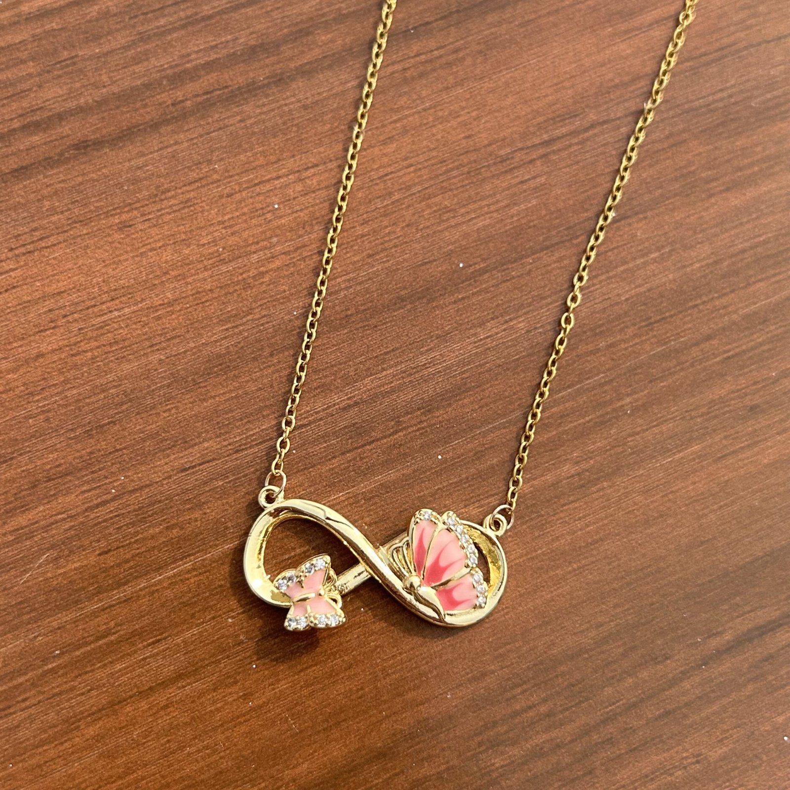Butterfly Forever Necklace – Pink