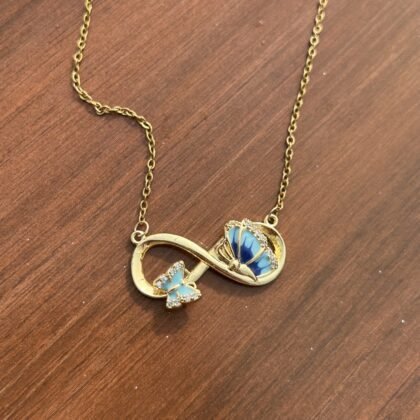 Butterfly Forever Necklace – Blue
