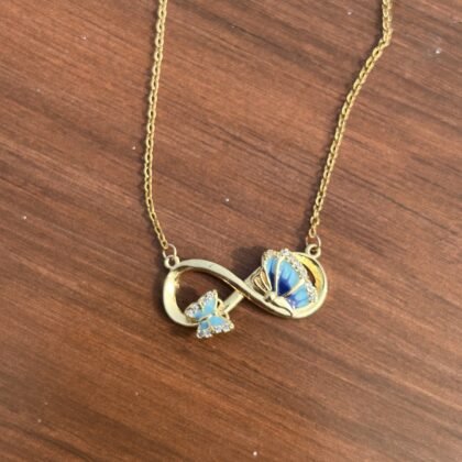 Butterfly Forever Necklace – Blue
