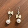 Pearl Bow Dangler Earrings