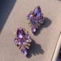 Amethyst Flame Studs