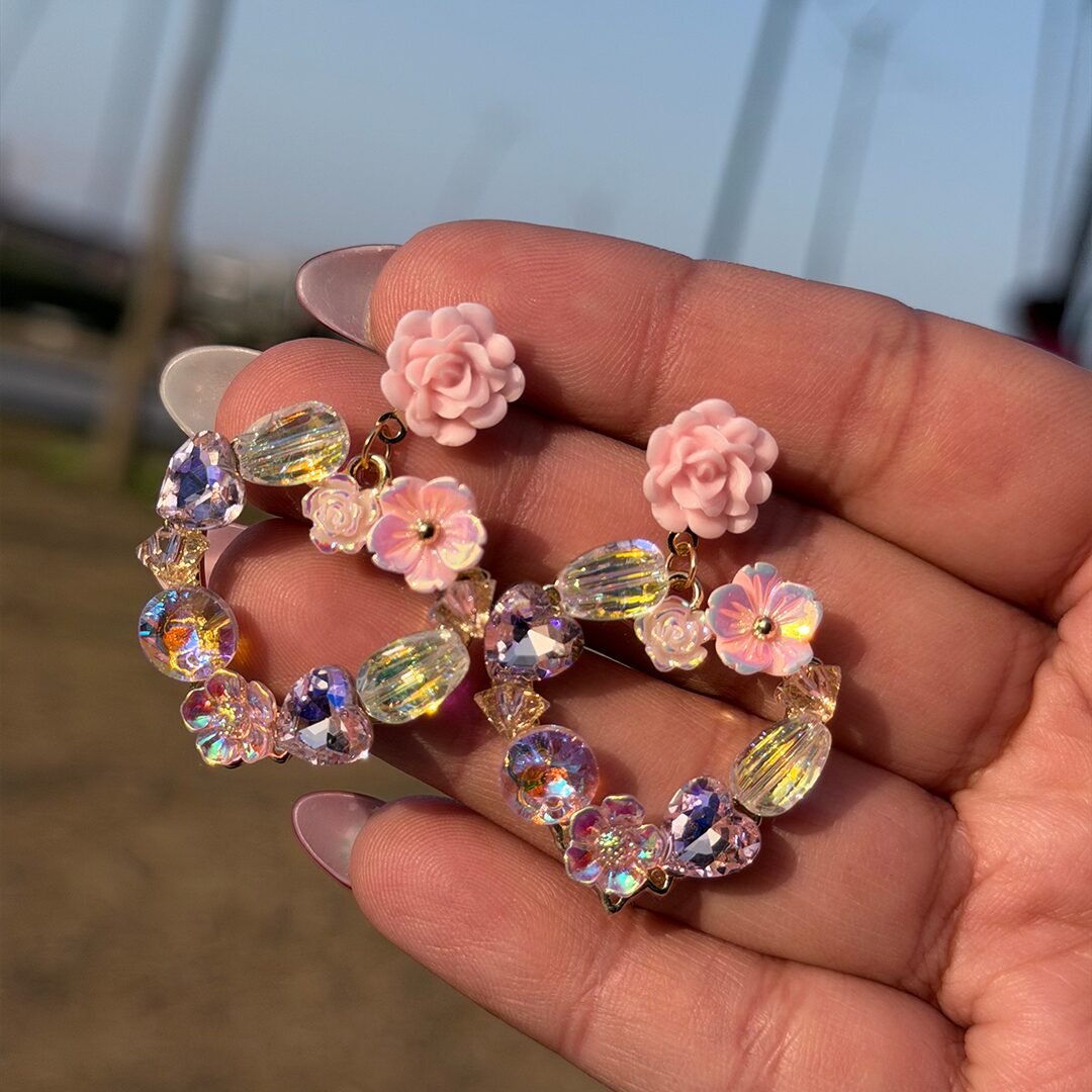 Blush Petal Fantasy Hoops