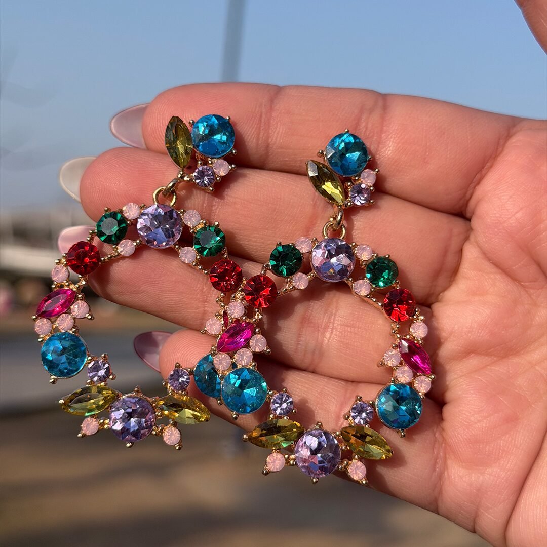 Carnival Gemstone Hoops