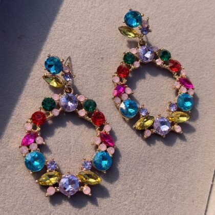 Carnival Gemstone Hoops