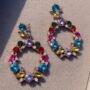 Carnival Gemstone Hoops