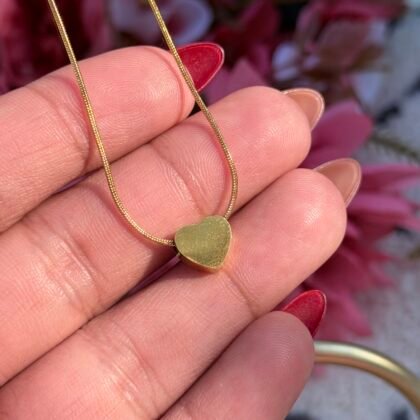 Golden Whisper Heart Necklace