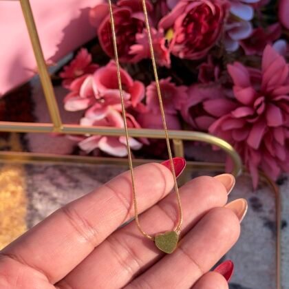 Golden Whisper Heart Necklace